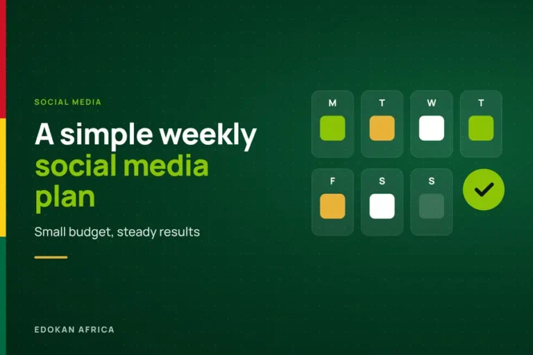 A simple weekly social media plan